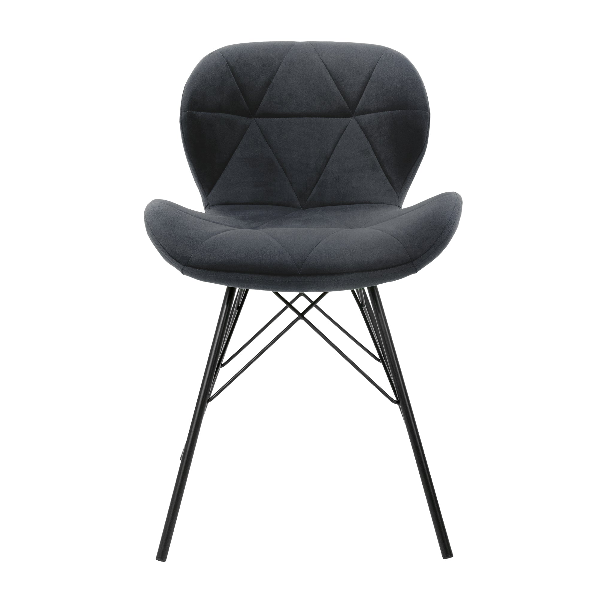 ECD Germany Möbel Chaise salle à manger velours anthracite lot 2