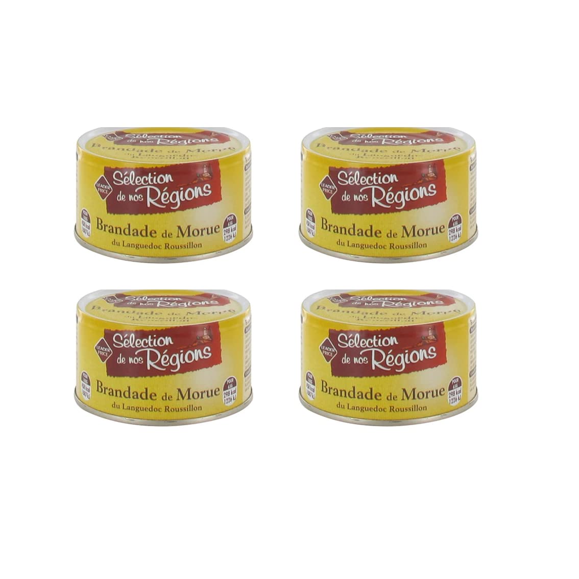 Leader Price Lot 4 Brandade de Morue Languedoc 190g