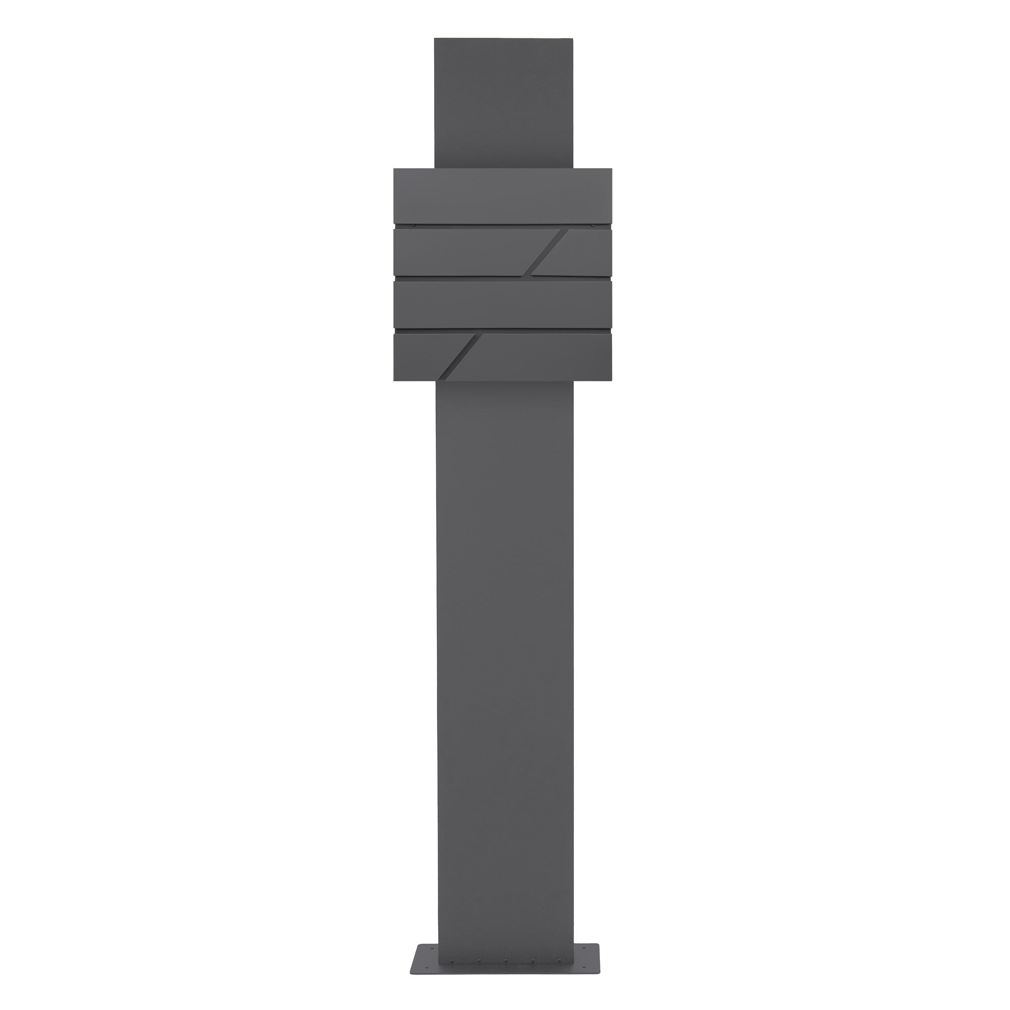 ECD Germany ML-Design boîte aux lettres sur pied 170 cm anthracite