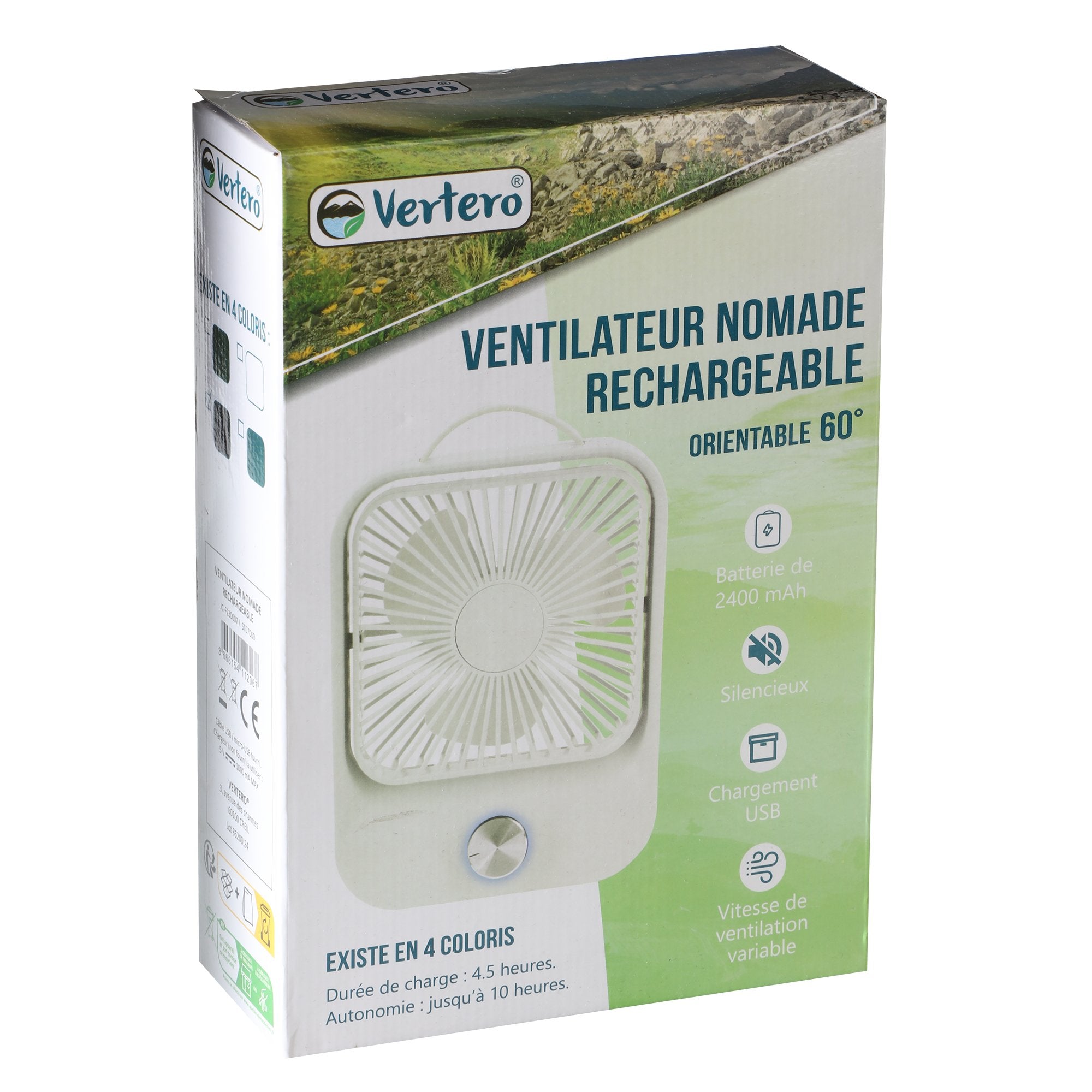 Stokomani Ventilateur nomade noir USB bureau