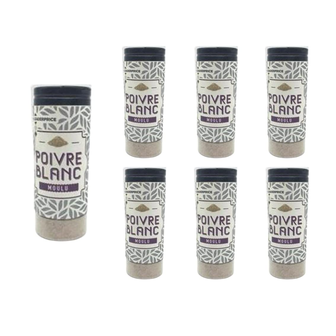 Leader Price Condiments Poivre blanc moulu 40g Lot de 7