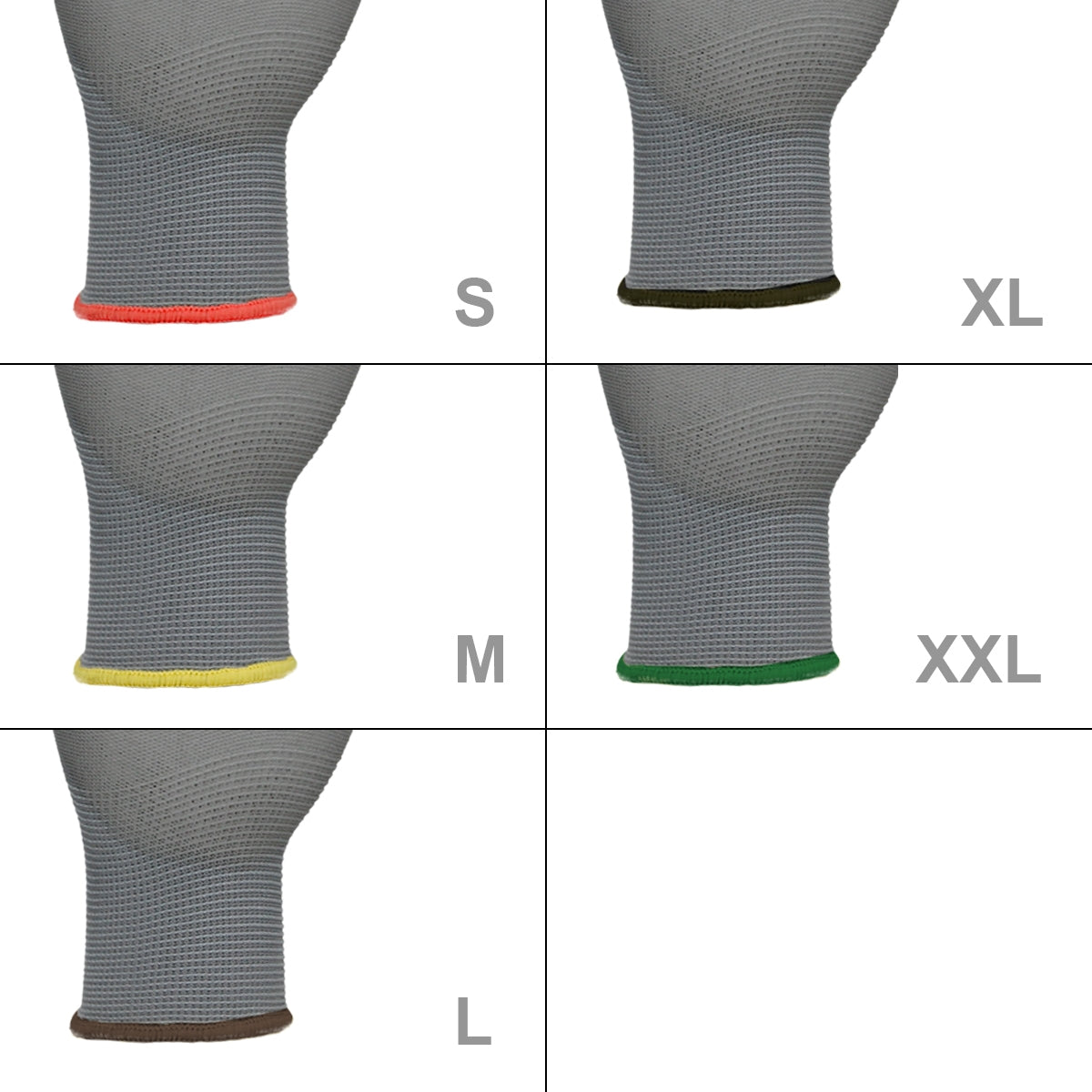 ECD Germany gants travail PU gris XXL lot 36 paires