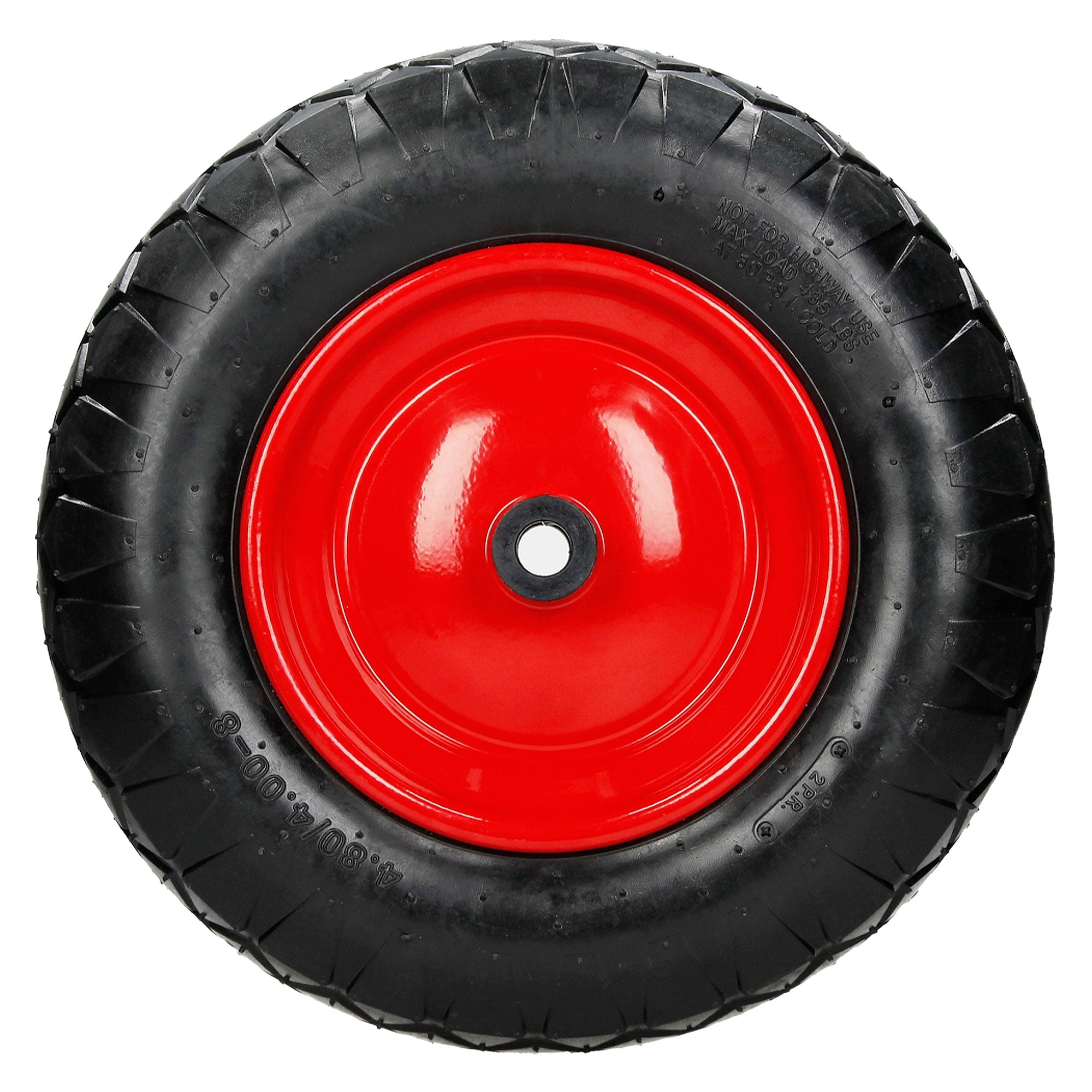 ECD Germany Garten roue brouette gonflable 390 mm rouge axe