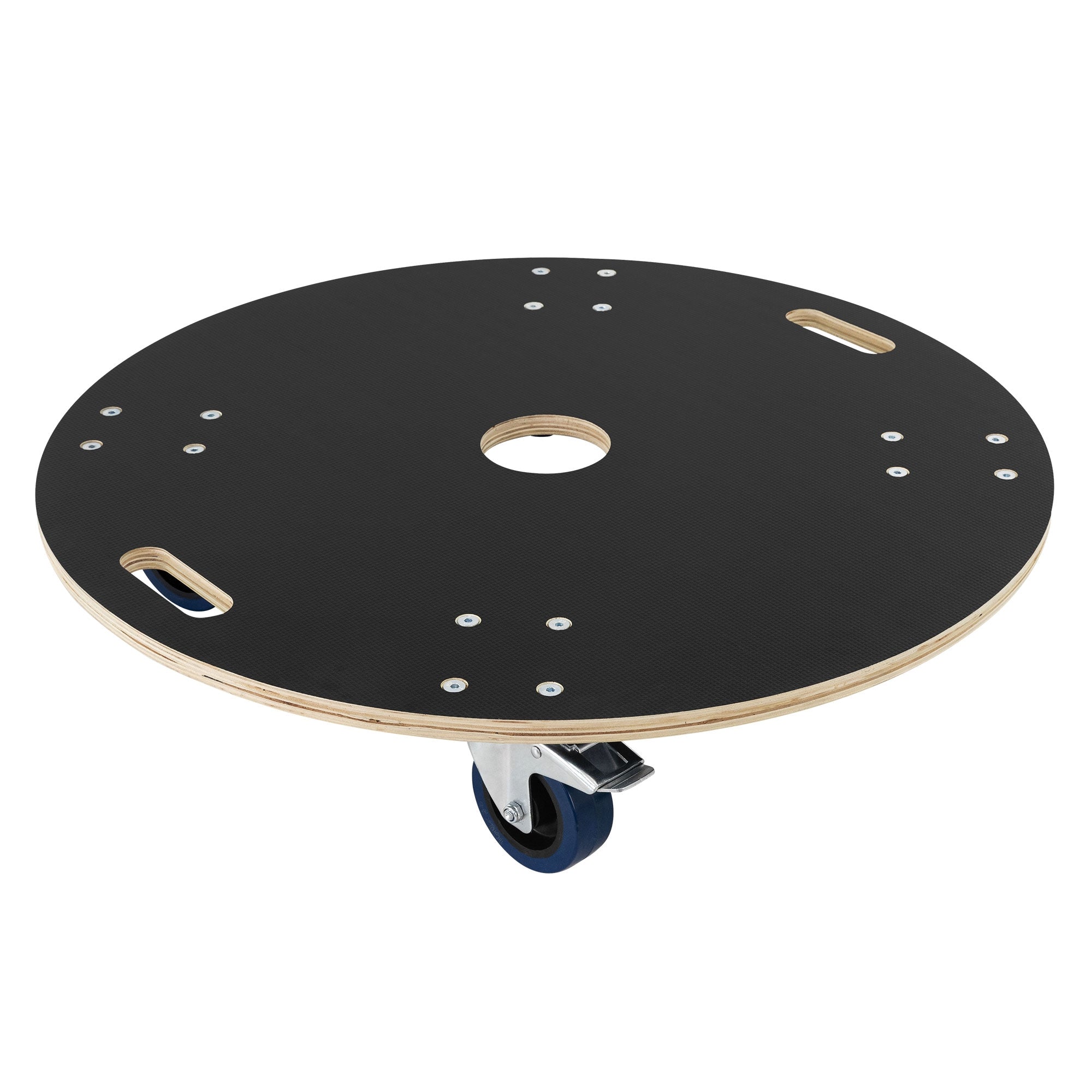 ECD Germany Plateau roulant rond 77 cm multiplex 800 kg freins