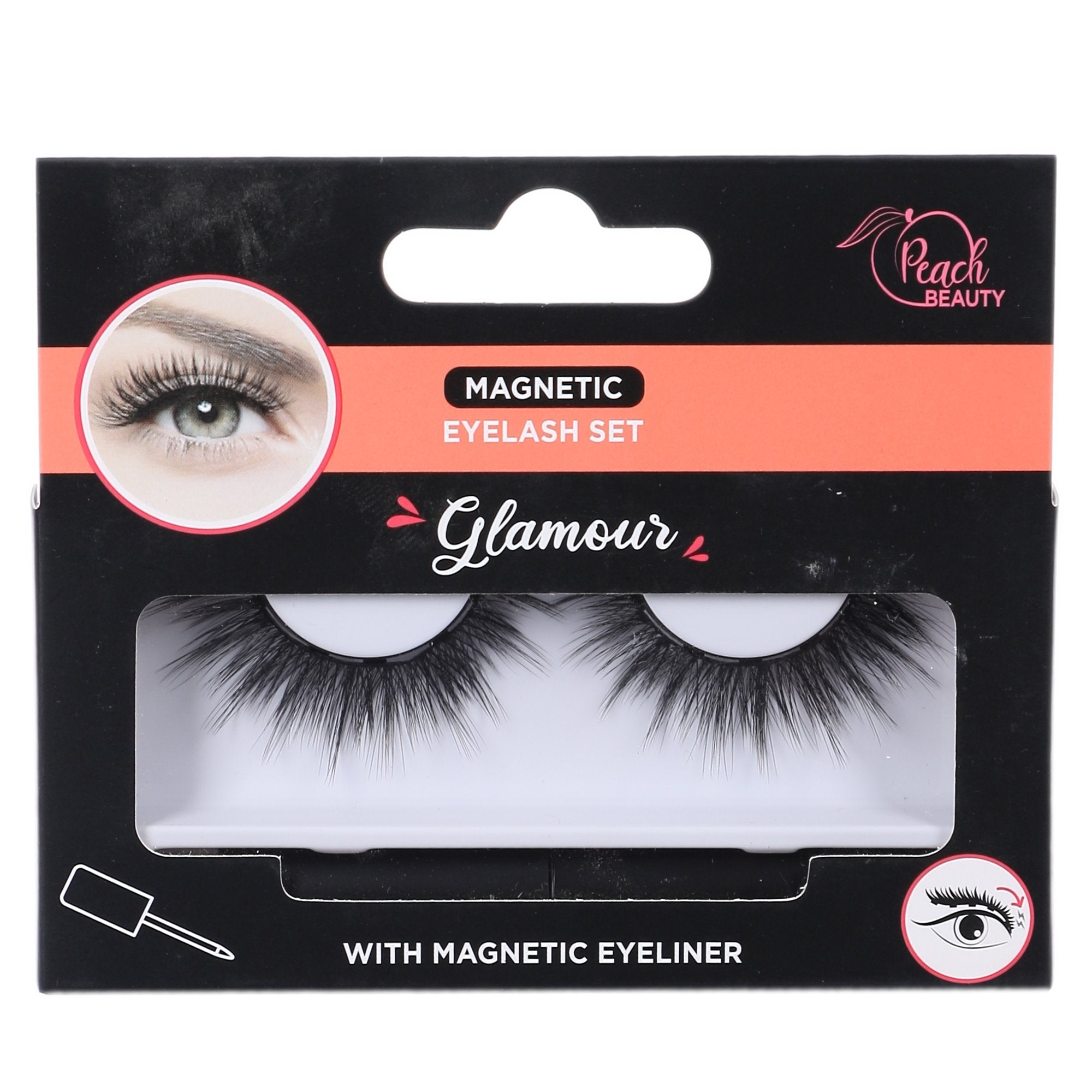 Kit 2 faux-cils magnétique avec eyeliner magnétique réutilisable