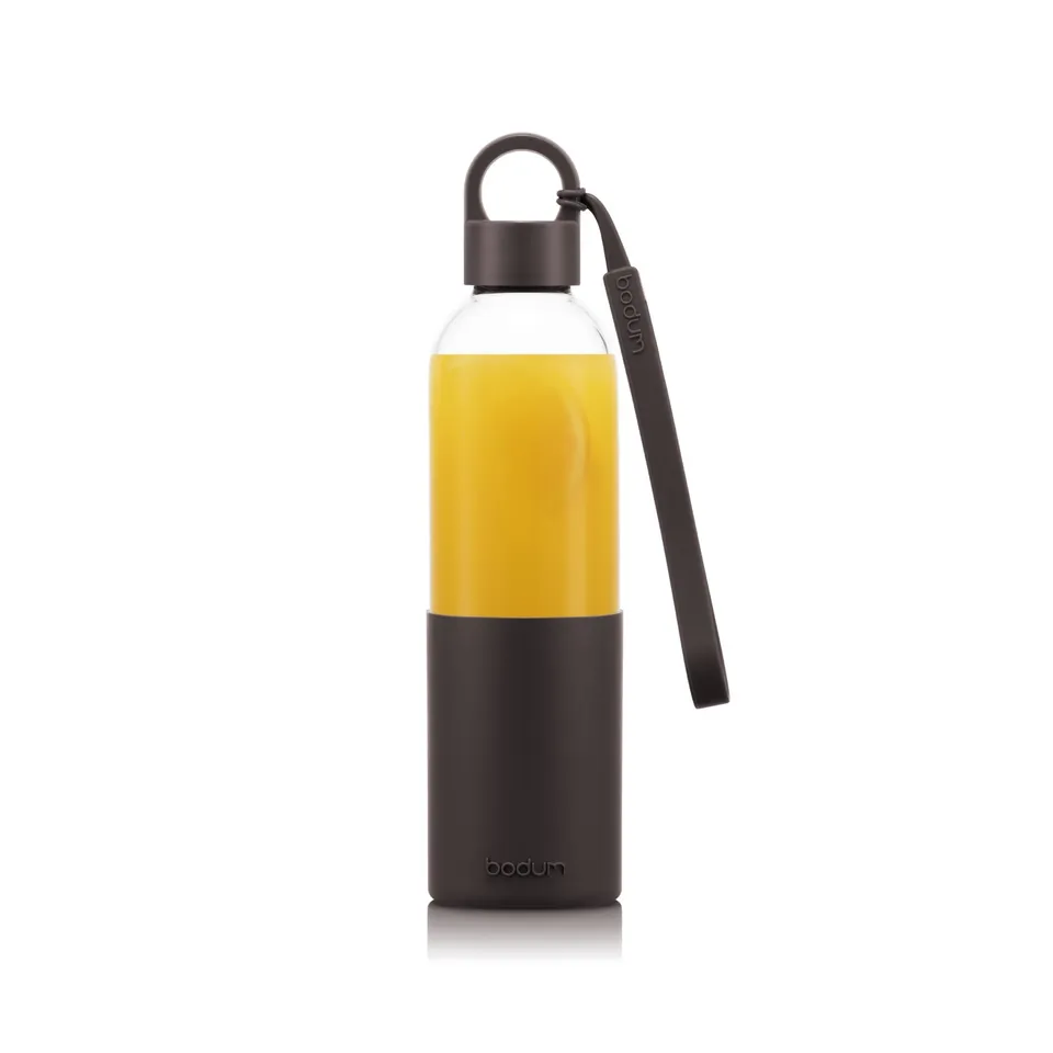 Bodum gourde verre 0.5L noir manchon silicone