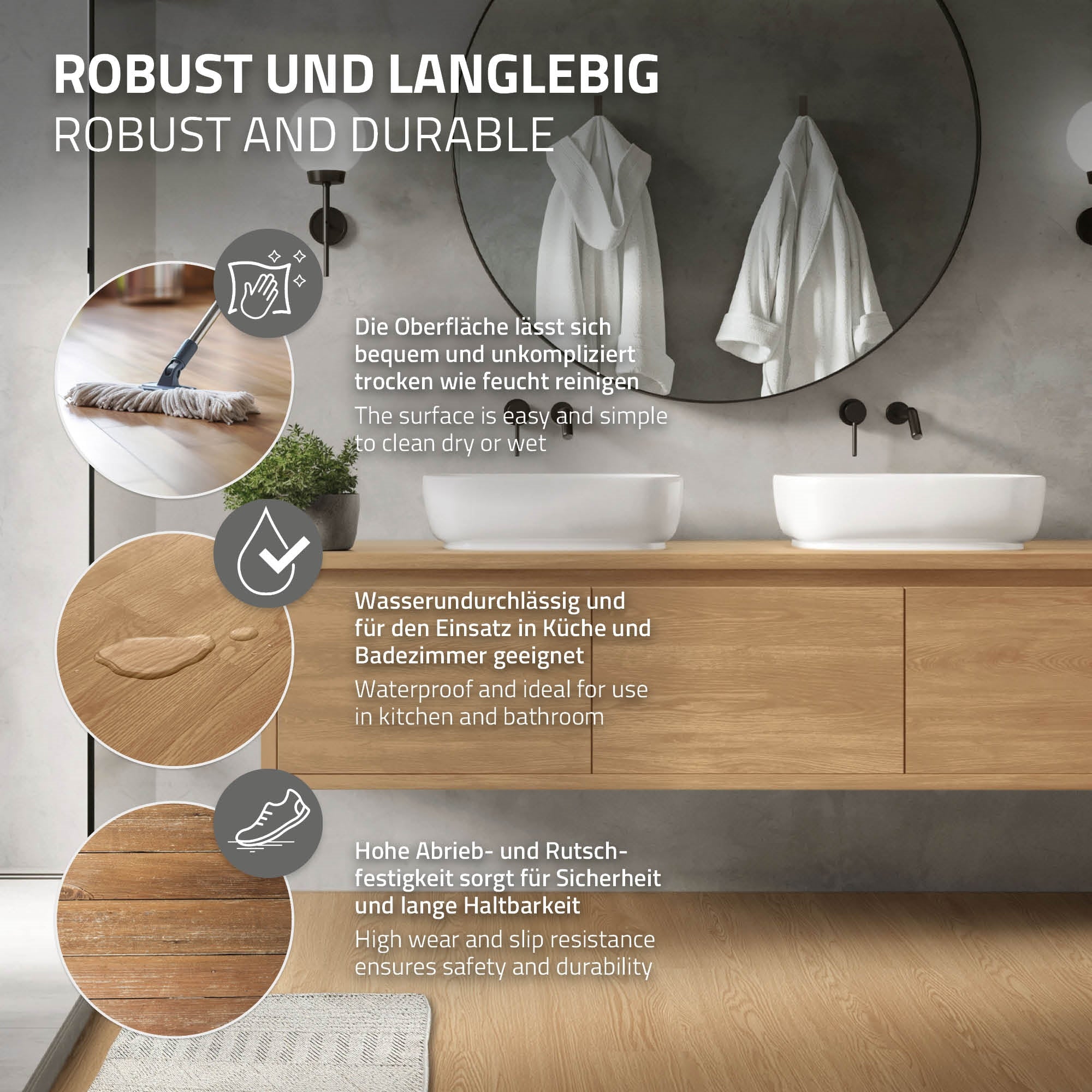 ECD Germany Bauen & Renovieren sol vinyle Eiche Sundance 4,46 m²