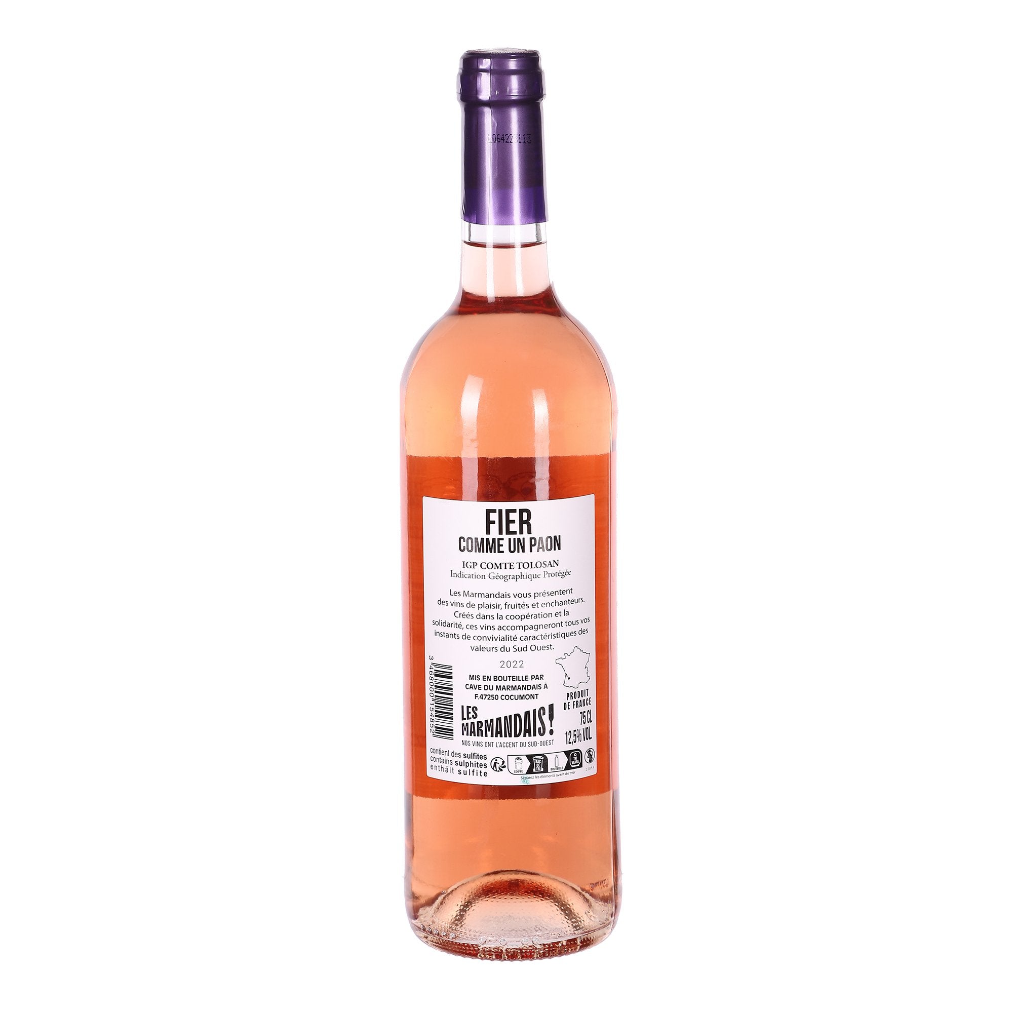 Fier Comme un Paon Merlot Cabernets rosé 2022 75cl