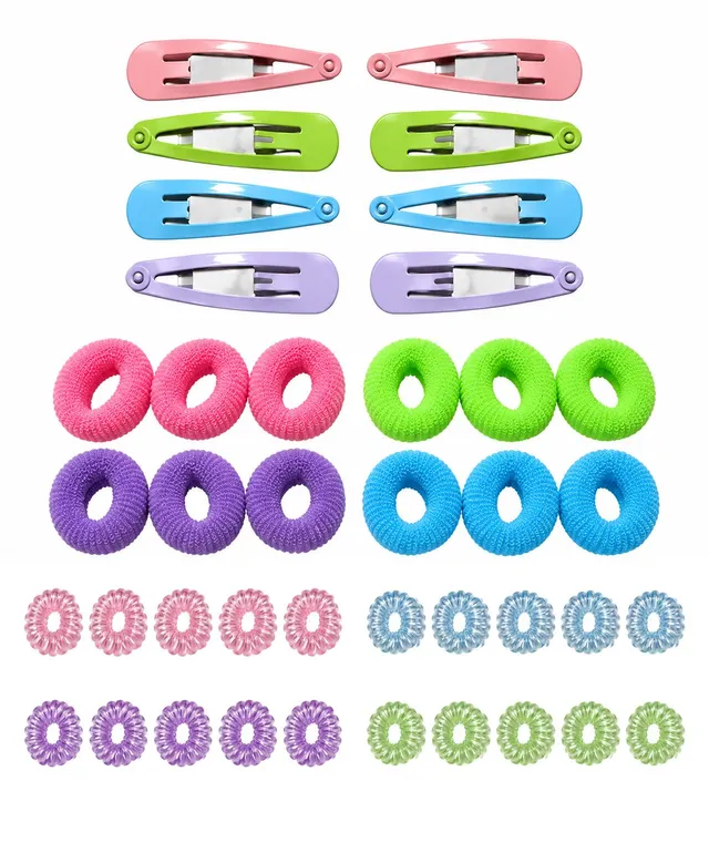 Stokomani Beauté lot 40 accessoires cheveux colorés barrettes