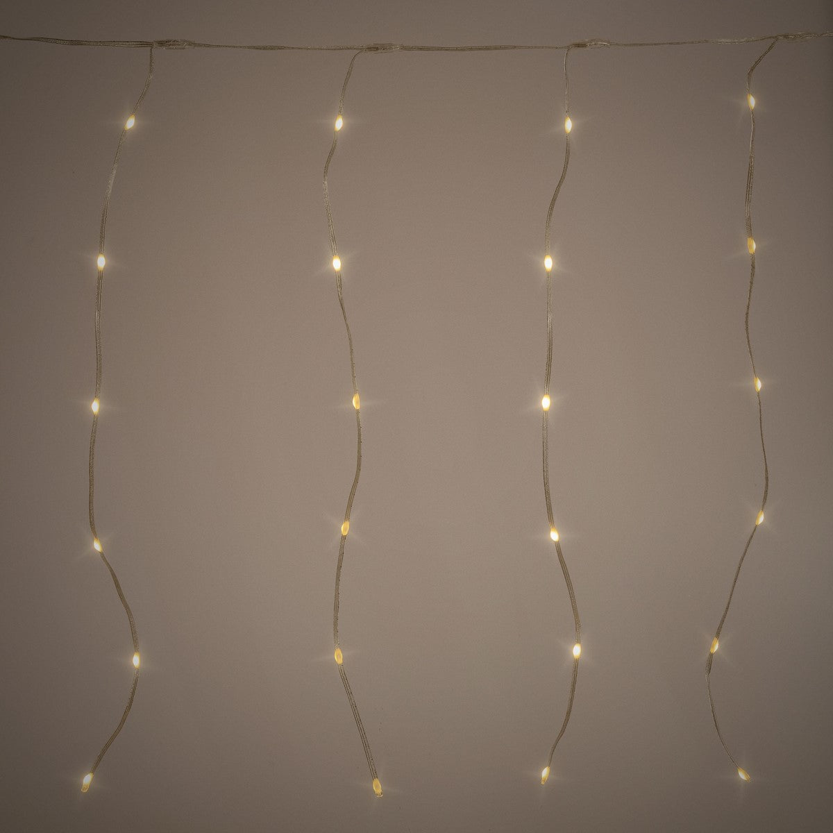 ECD Germany rideau lumineux LED 3 m 120 LED blanc chaud timer