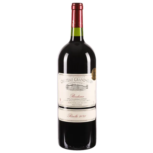 Château Grand Jean Bordeaux AOC 2021 vin rouge médaille d'or