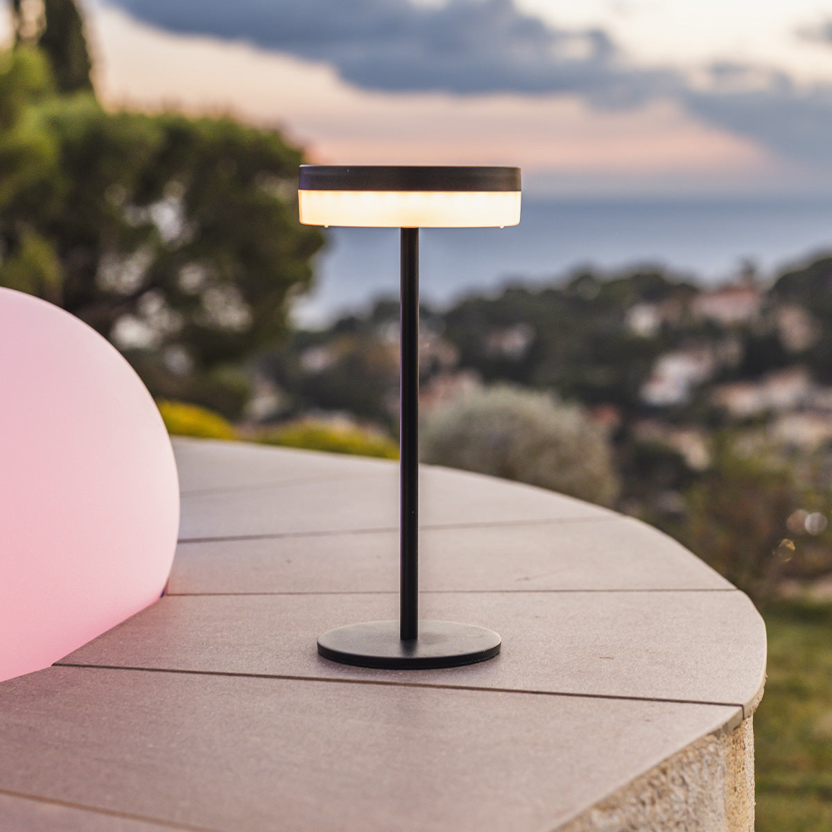 Red Deco Vivia Mini Solar H27cm lampe solaire table dimmable