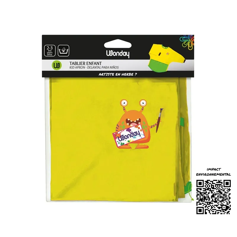 Safe Tool tablier 2-3 ans jaune poche verte