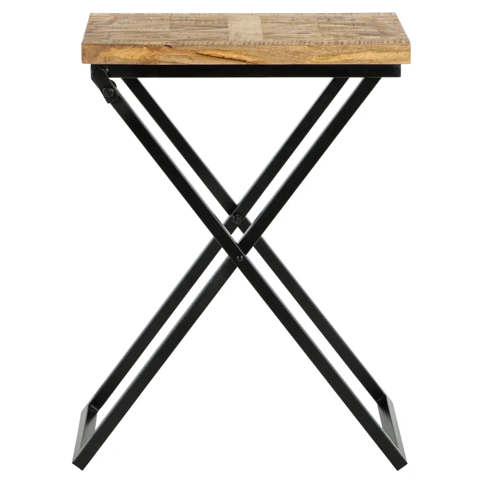 ECD Germany Möbel table d'appoint noire 48x35x63 manguier