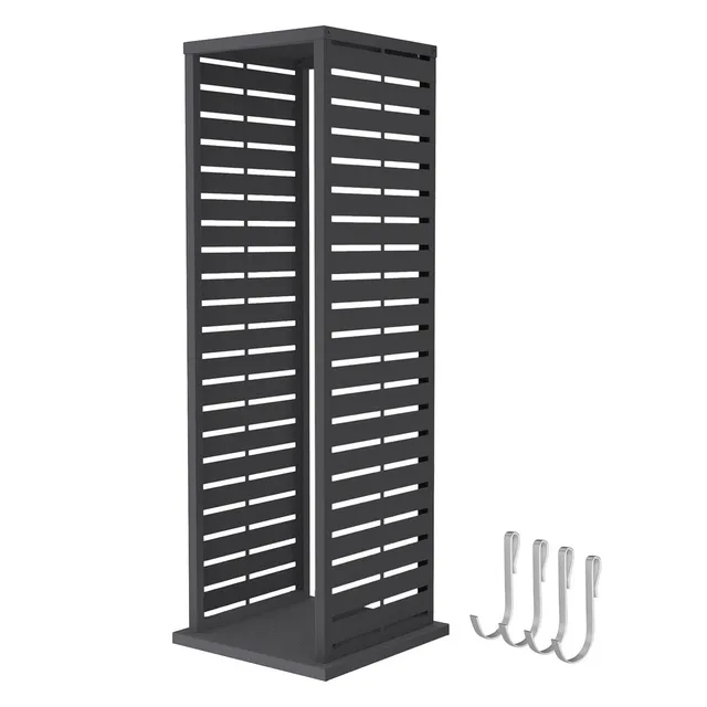 ECD Germany Garten range-bûches Schlitz 37,5x37,5x112 cm anthracite