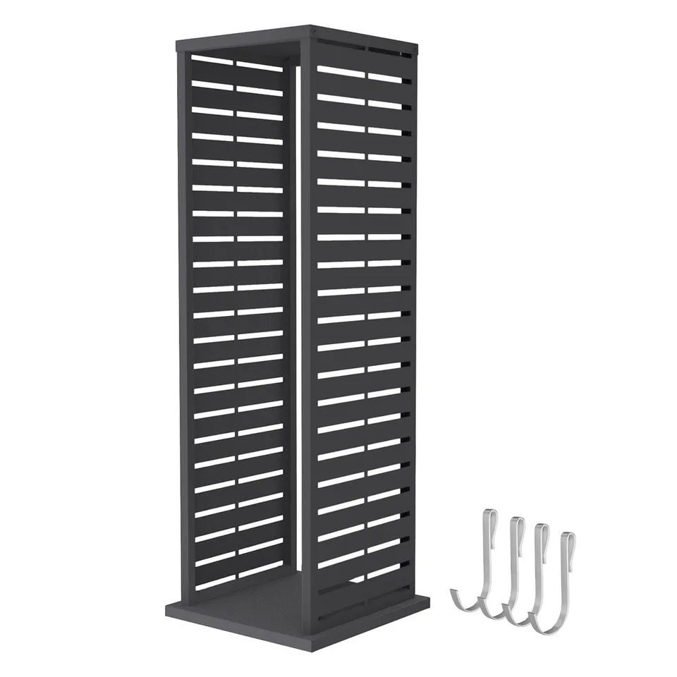 ECD Germany Garten range-bûches Schlitz 37,5x37,5x112 cm anthracite