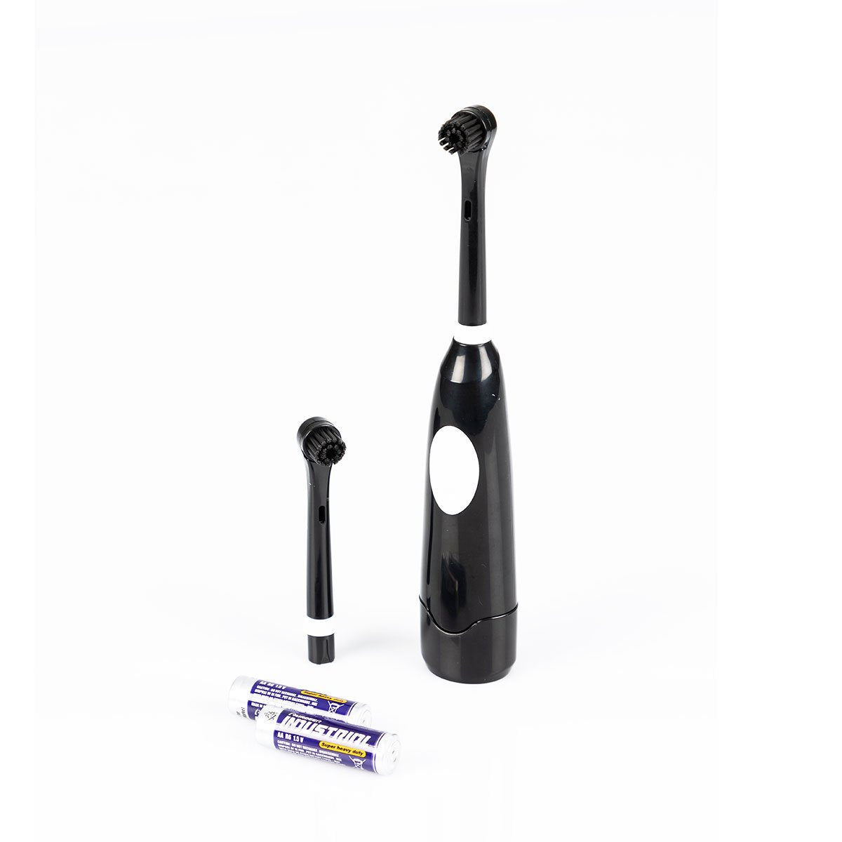 Brosse à dents électrique noire à piles AA voyage