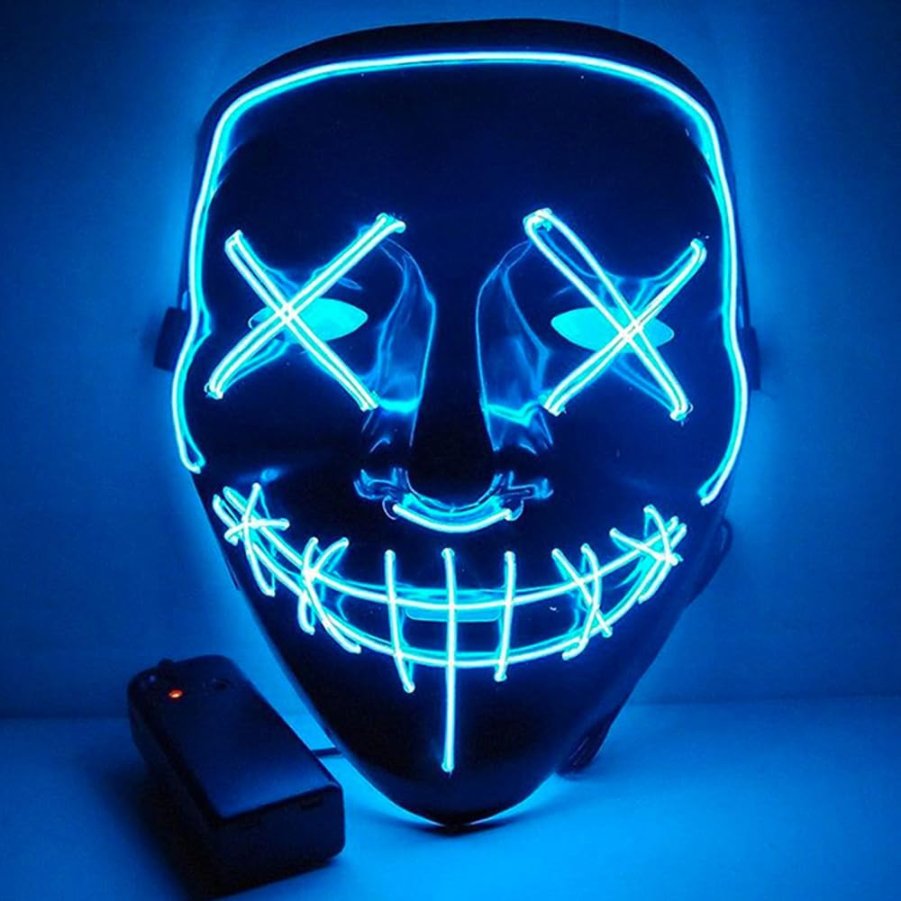 Shop-Story Loisirs Masque LED Nightmare Bleu Halloween