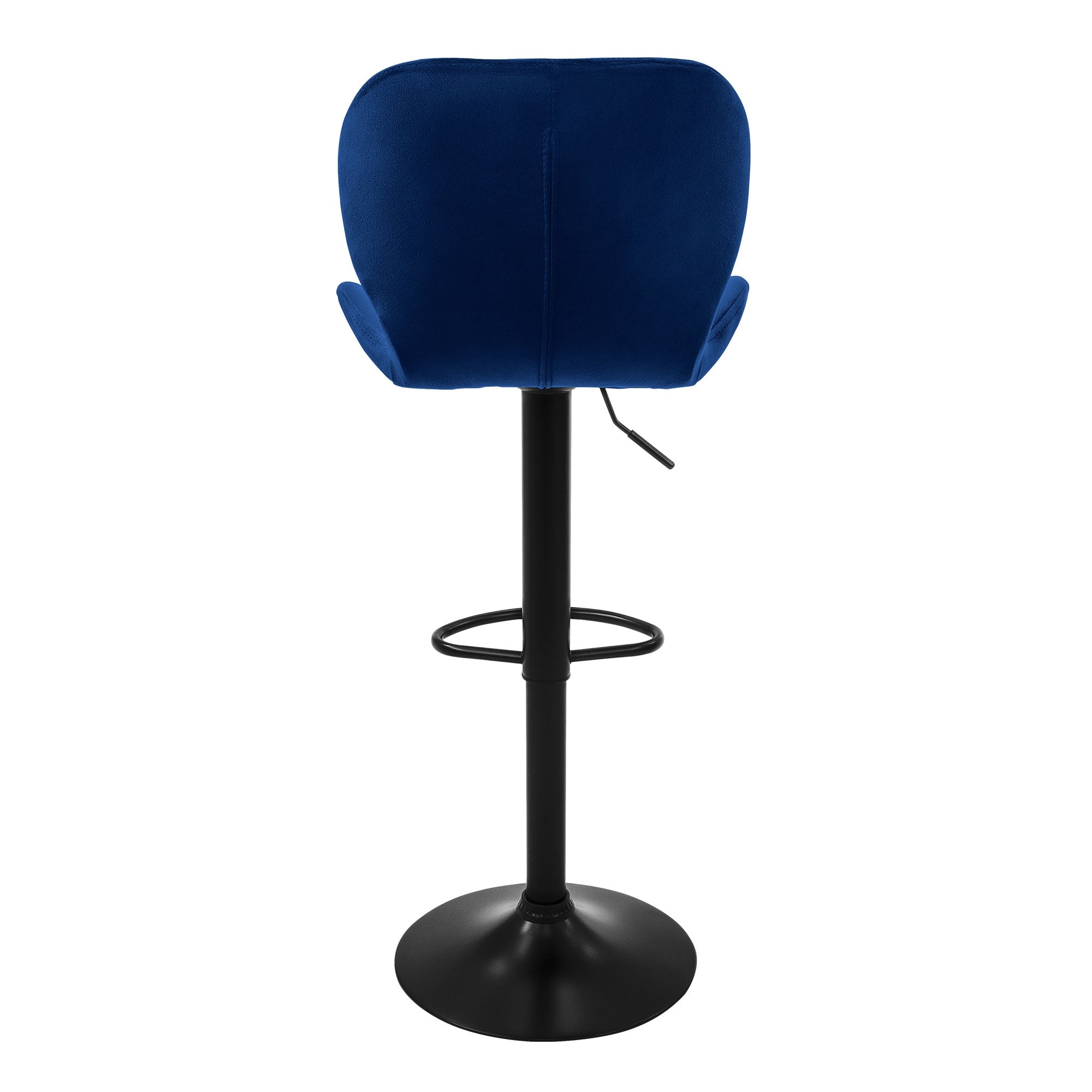ECD Germany Möbel Tabouret Bar Bleu Velours Lot 2 Réglable