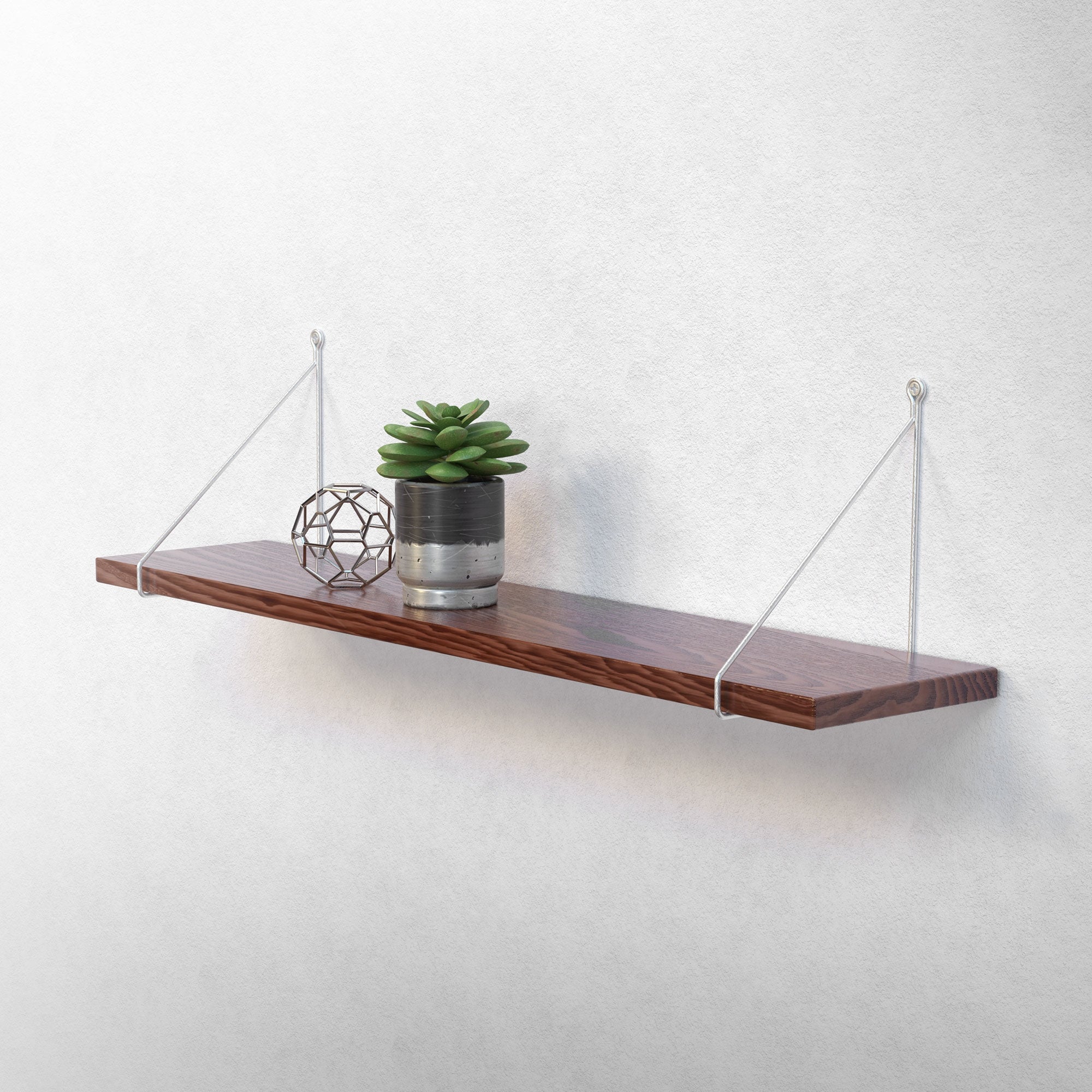 ECD Germany ML-Design Équerre Étagère Acier Argent 20x25 cm Lot 4