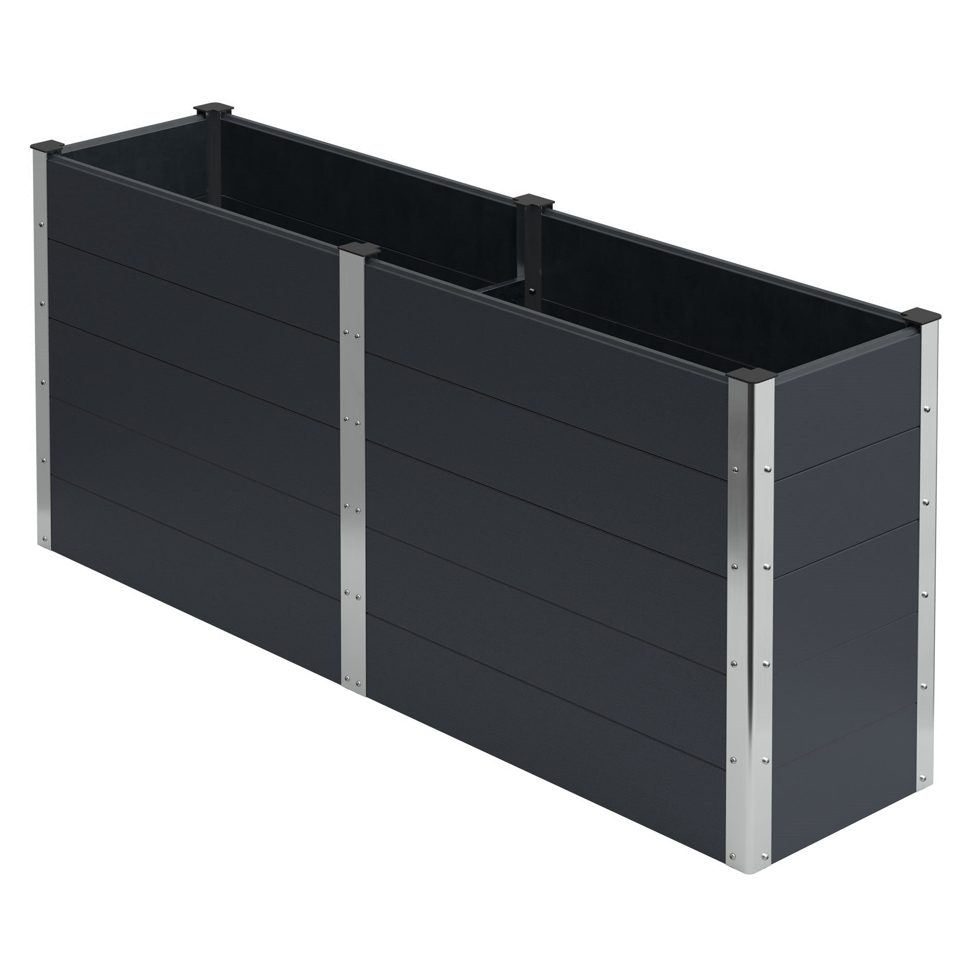 ECD Germany Garten jardinière WPC anthracite 100x50x91