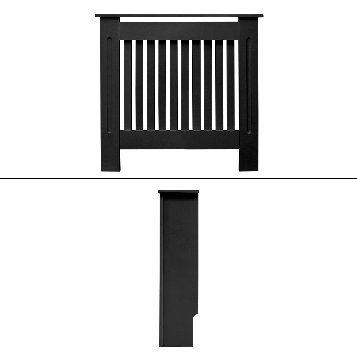 ECD Germany Heizungen cache radiateur MDF noir 78x19x82 cm