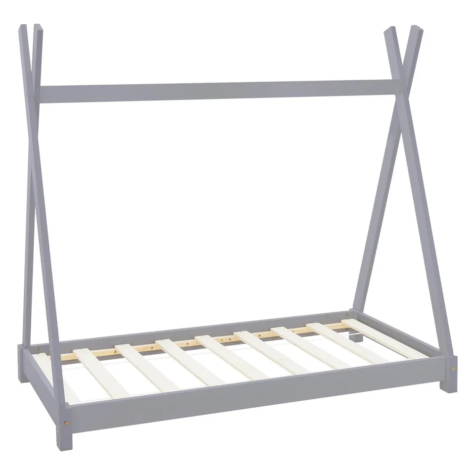 ML-Design lit enfant tipi pin blanc 90x200 + sommier