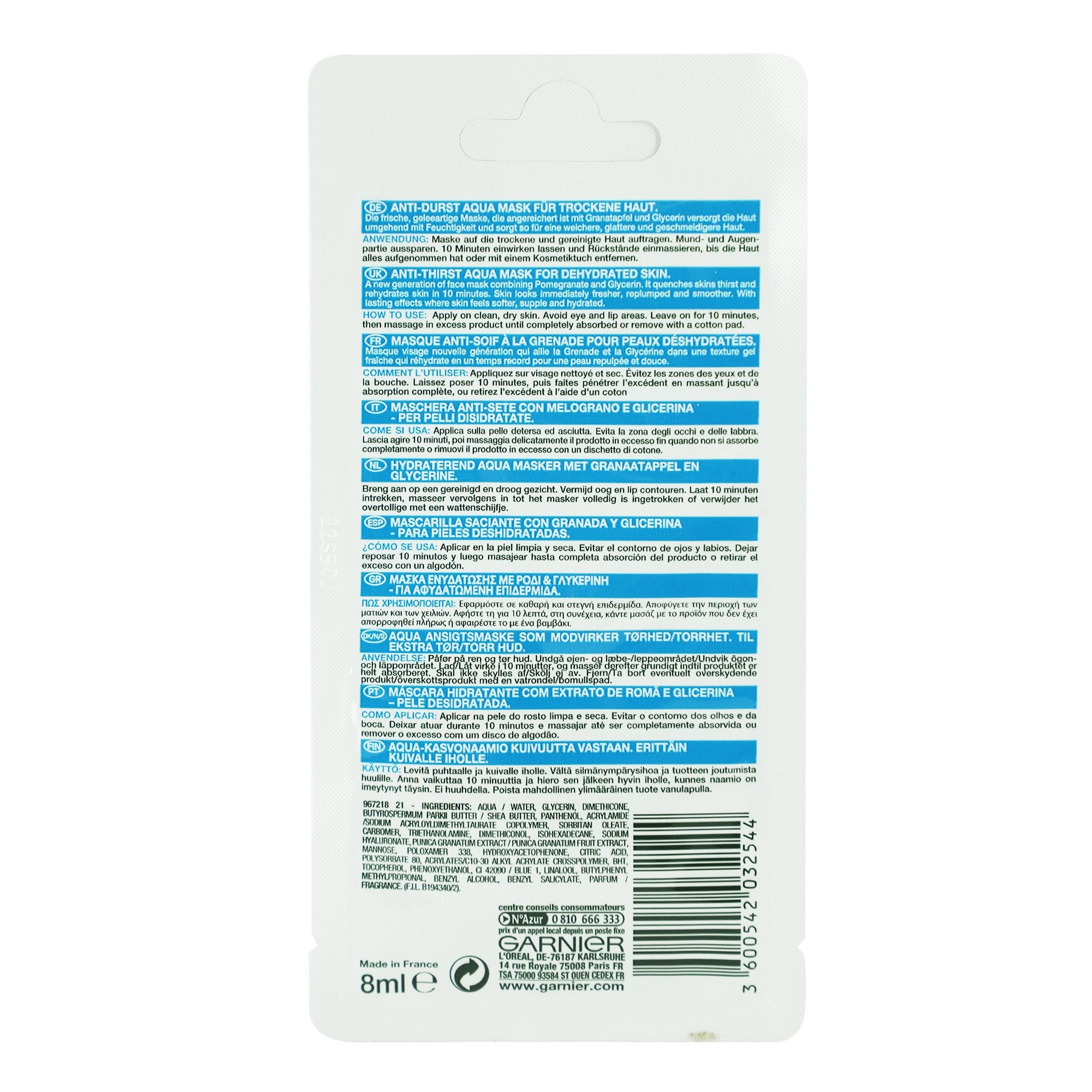 Stokomani Beauté et bien-être Masque hydratant grenade visage gel