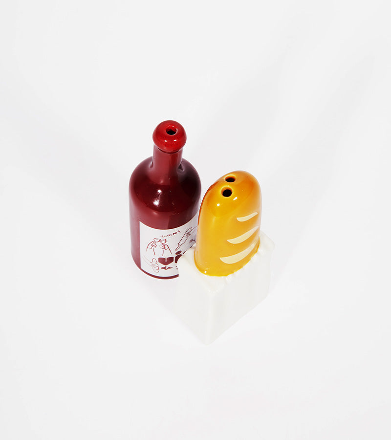 L'avant gardiste Baguette Vin Salière Poivrière fun