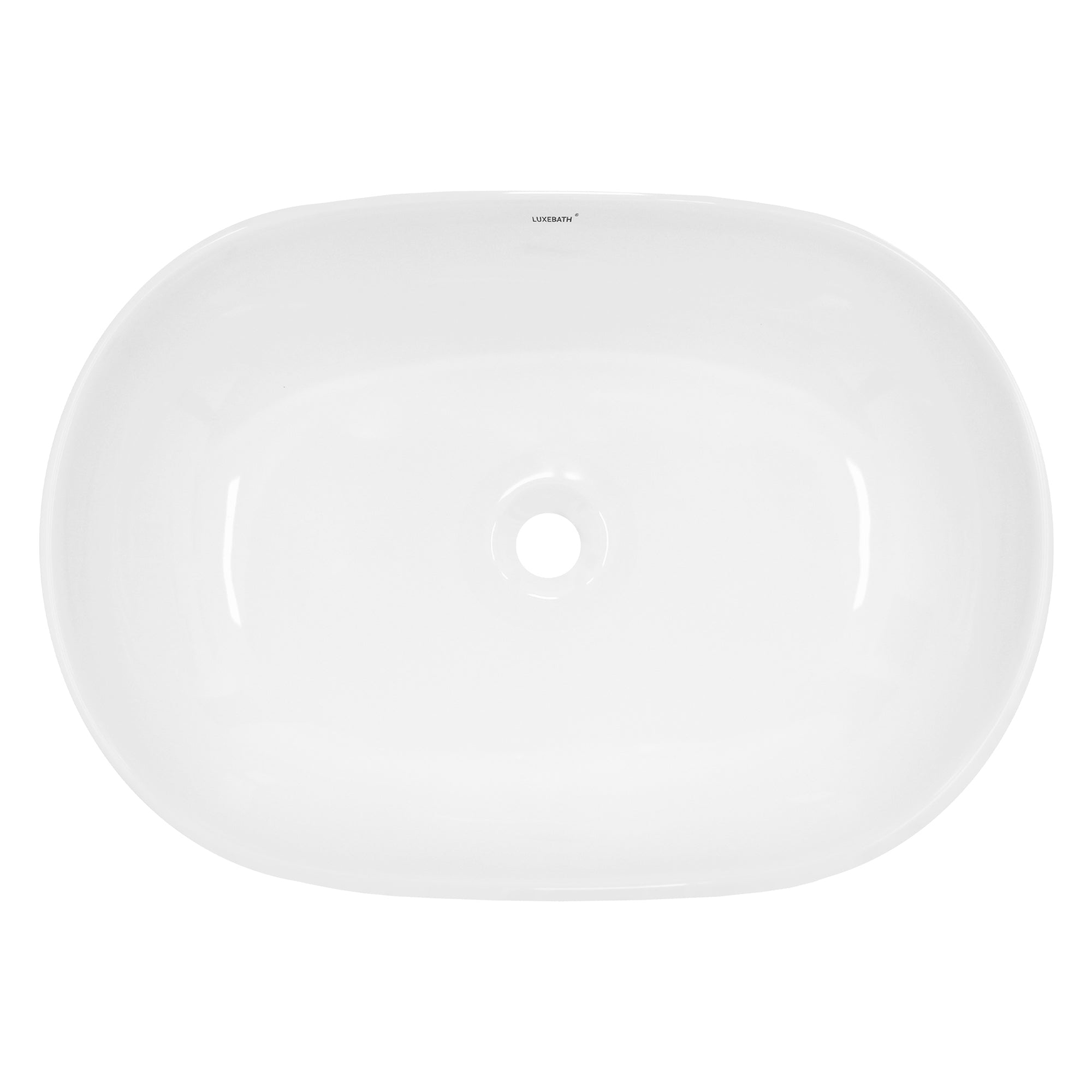 ECD Germany LuxeBath vasque à poser blanche 60 cm céramique