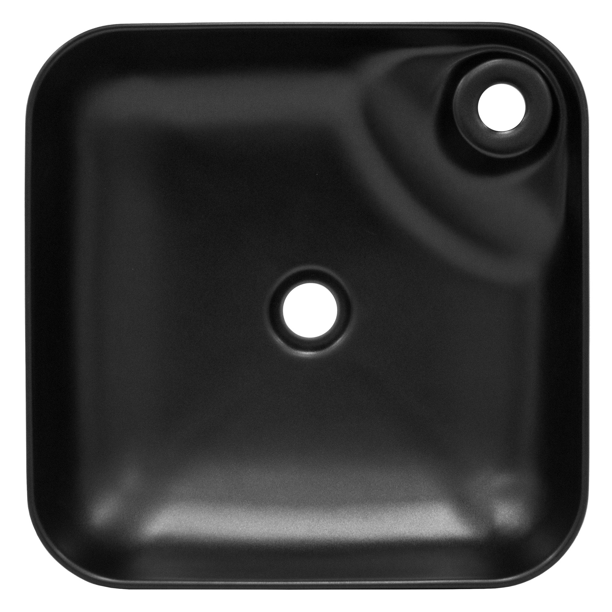 ECD Germany Sanitär vasque noir 43 cm céramique sans trop-plein