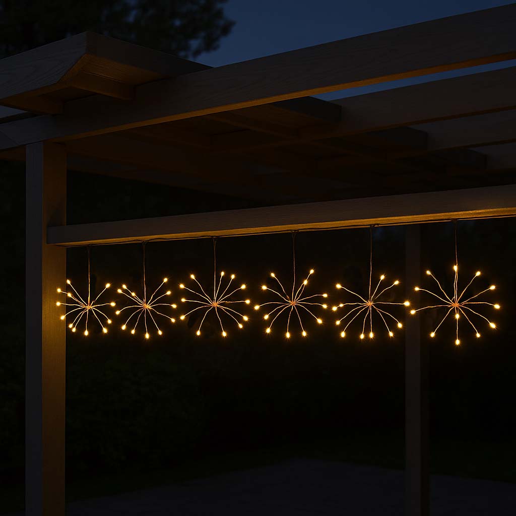 Red Deco Fireworks String Light guirlande solaire 4,2 m blanc chaud