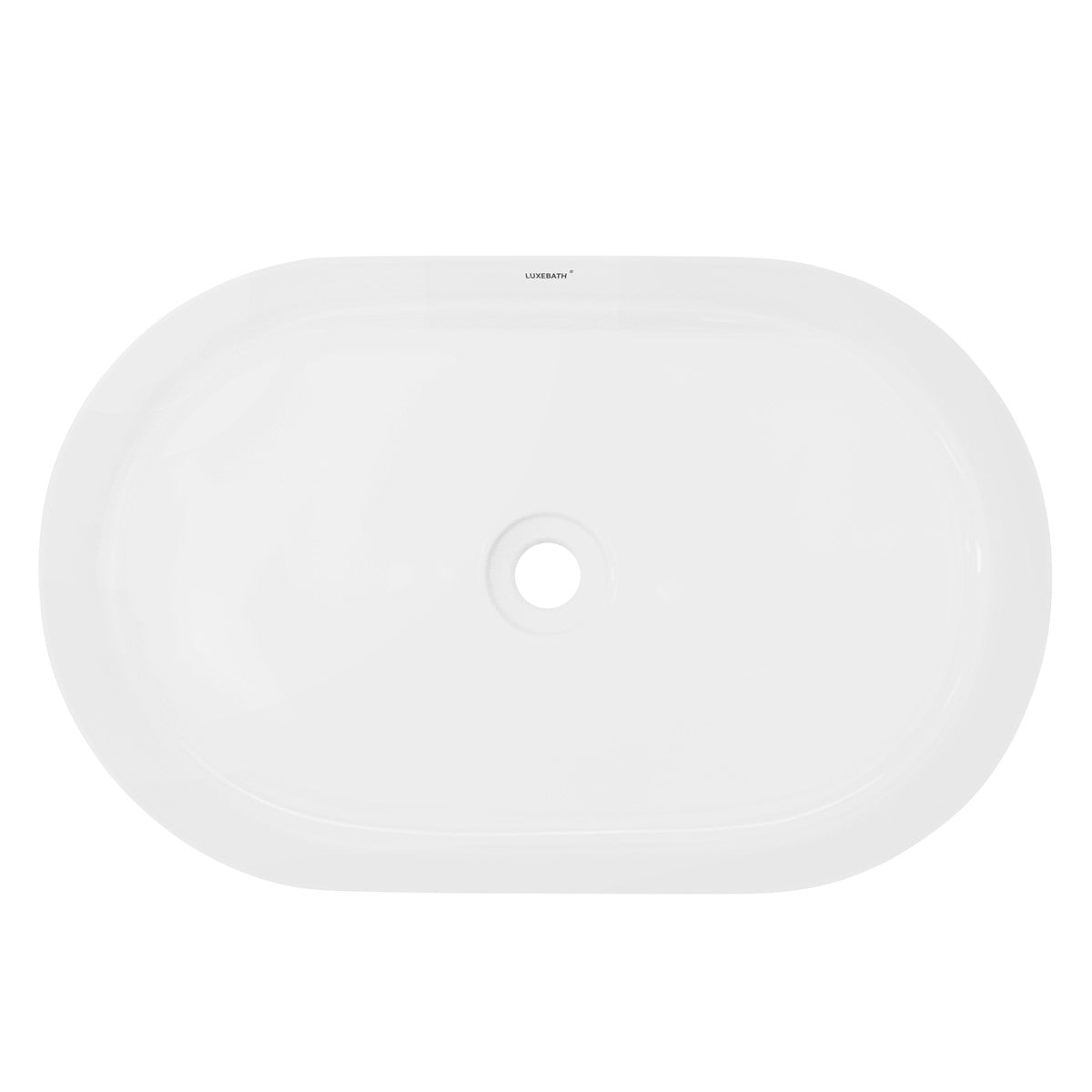ECD Germany LuxeBath vasque à poser ovale céramique 605 mm noir