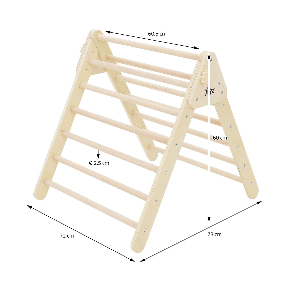 ECD Germany Kinder Joyz triangle motricité bois naturel 73 cm