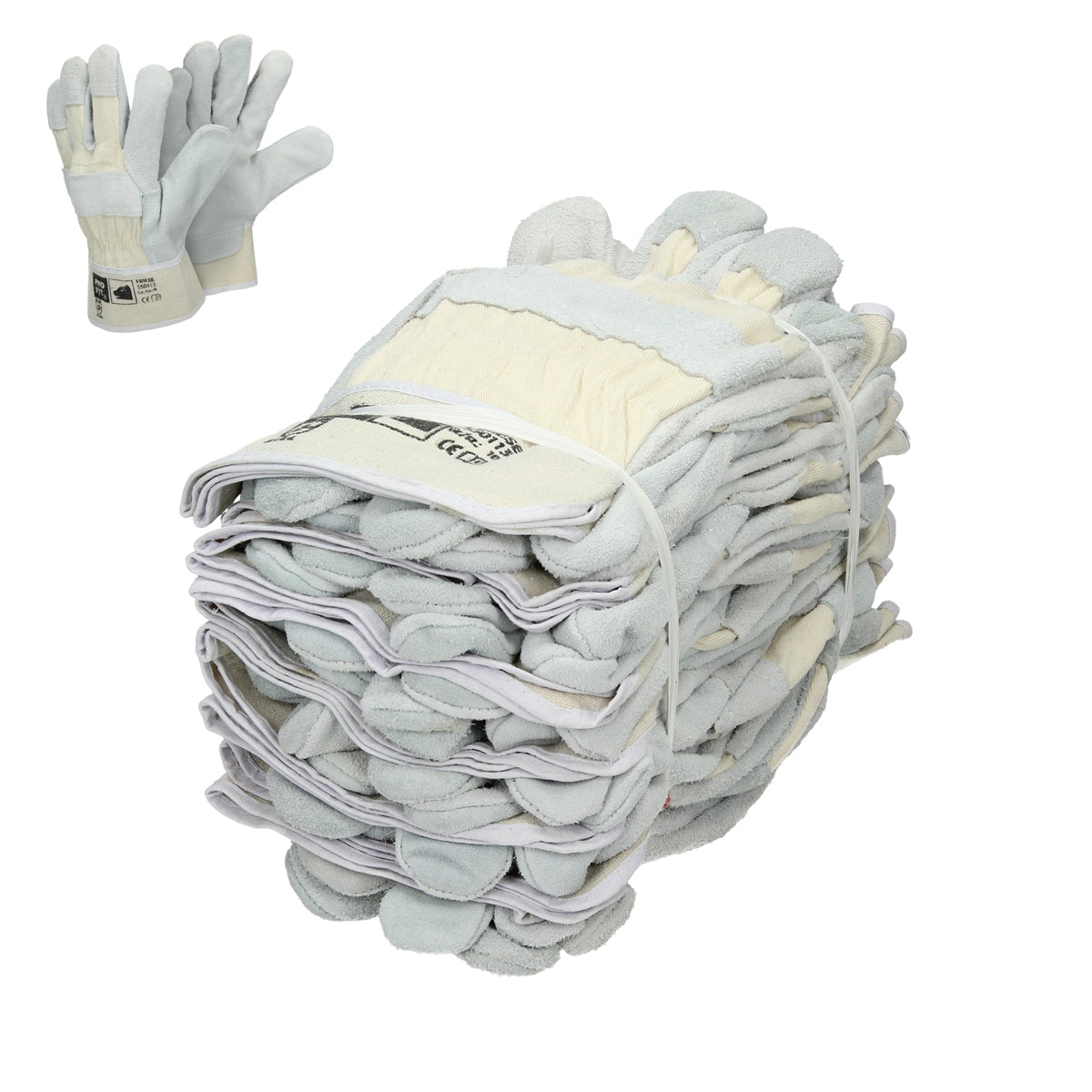 ECD Germany Gants Travail Cuir Naturel Taille XXL Lot 12