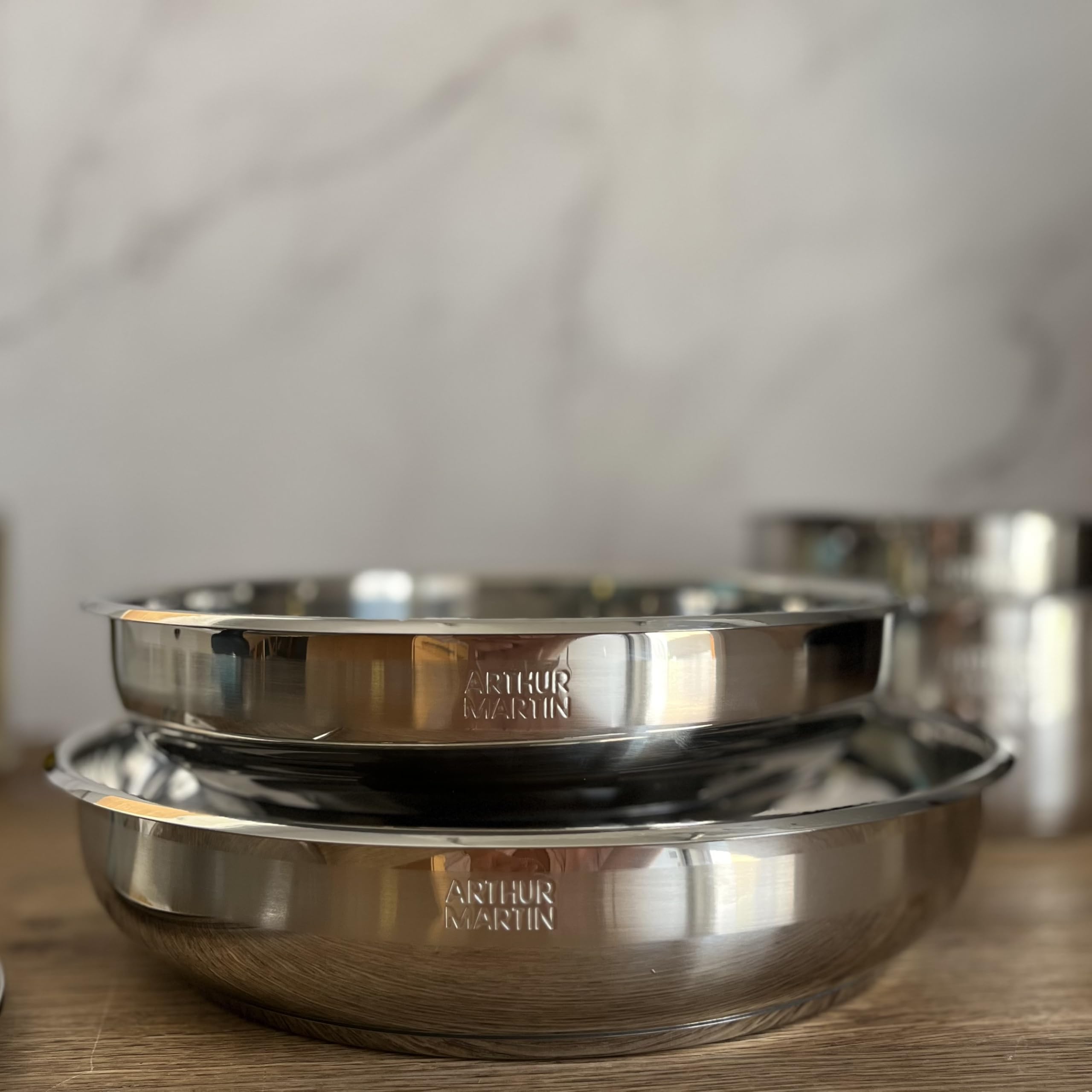 Arthur Martin AM0025 Batterie Cuisine 10 pièces inox noir induction