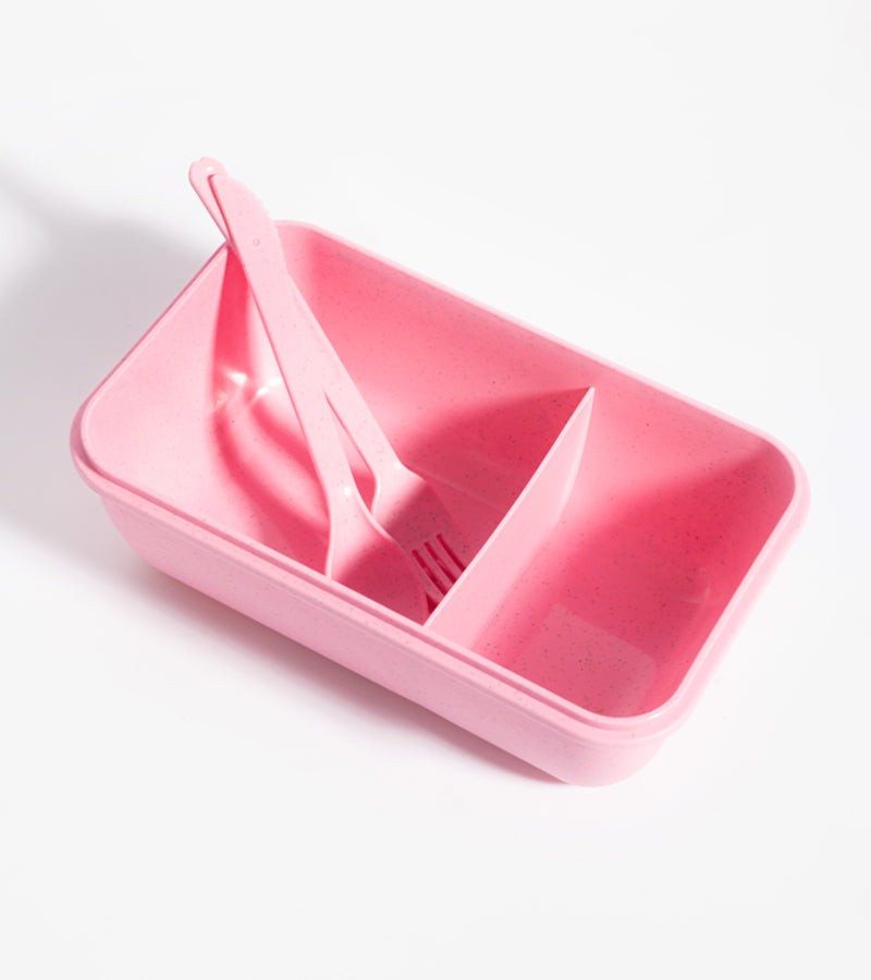 L'avant gardiste Bon appétit lunch box 1100 ml paille de blé + couverts