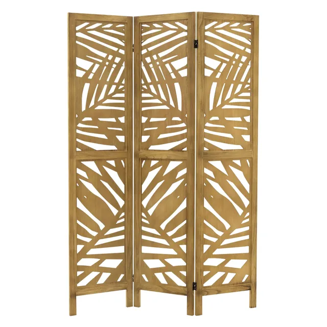 ML-Design Kyoto paravent bois 3 volets 170x121 cm marron