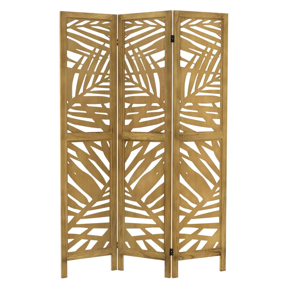 ML-Design Kyoto paravent bois 3 volets 170x121 cm marron