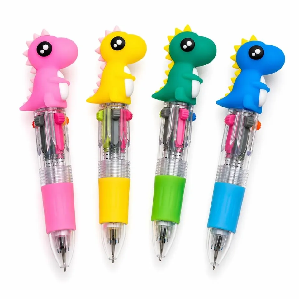 Shop-Story Loisirs Mini Stylos Dinosaure 10 cm lot 4 rétractables