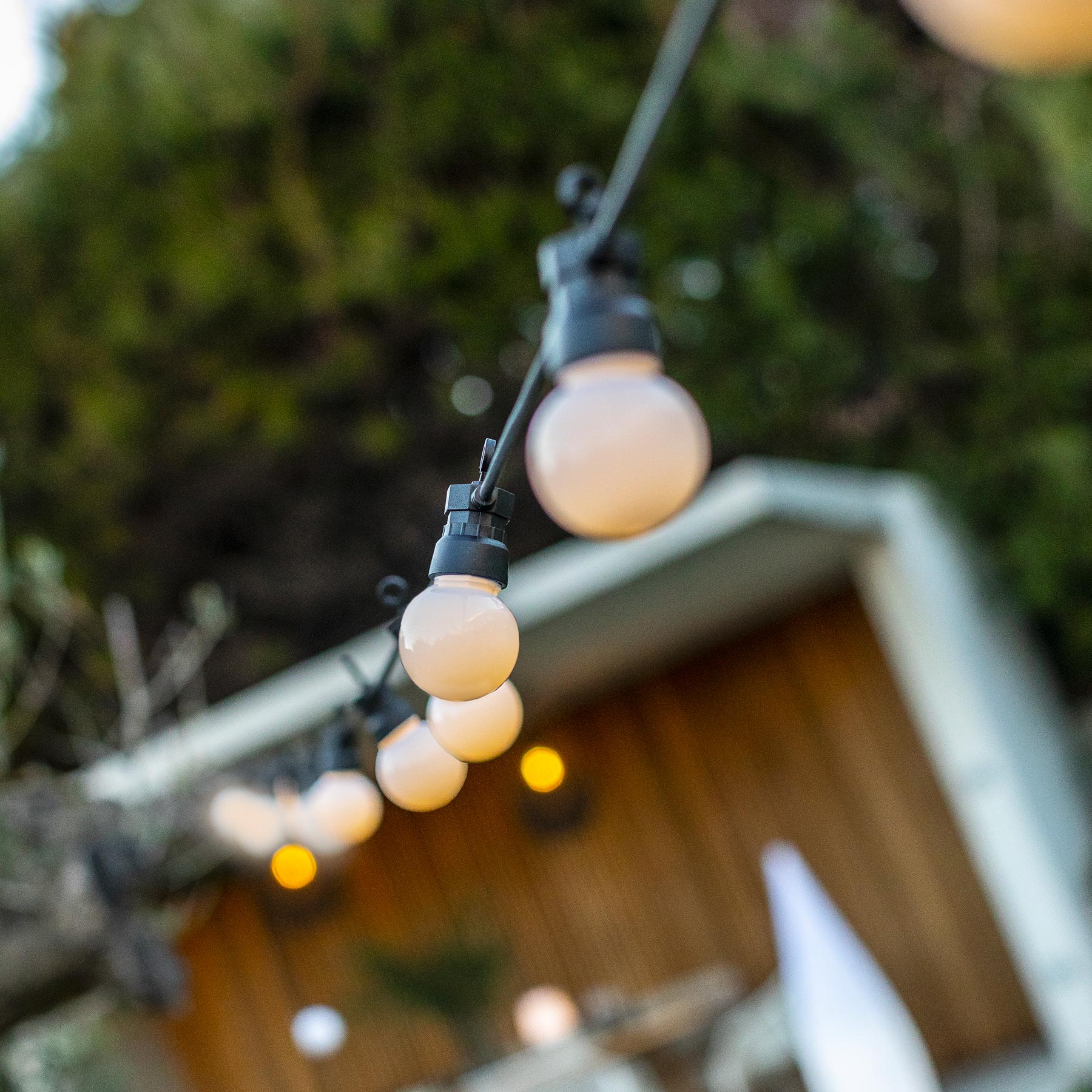 Red Deco Party Milky guirlande 5,70m 10 globes blanc chaud
