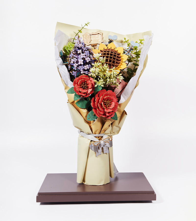 L'avant gardiste DIY Kit bouquet fleurs en bois à faire soi-même