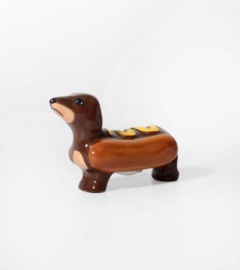 Teckel hot-dog salière et poivrière set brunch