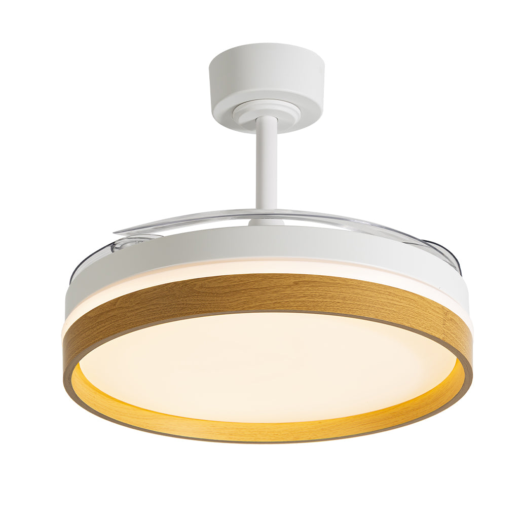 Red Deco Calysa ventilateur plafond 106cm blanc bois