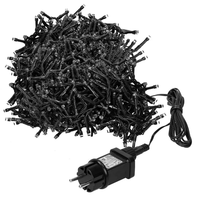 ECD Germany Guirlande Cluster LED Blanc Froid 3000 LED 39 m