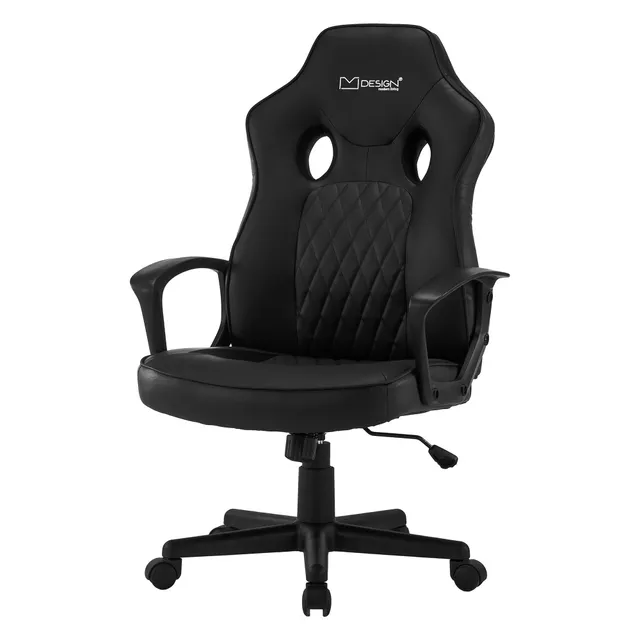 ECD Germany chaise gaming large noire réglable