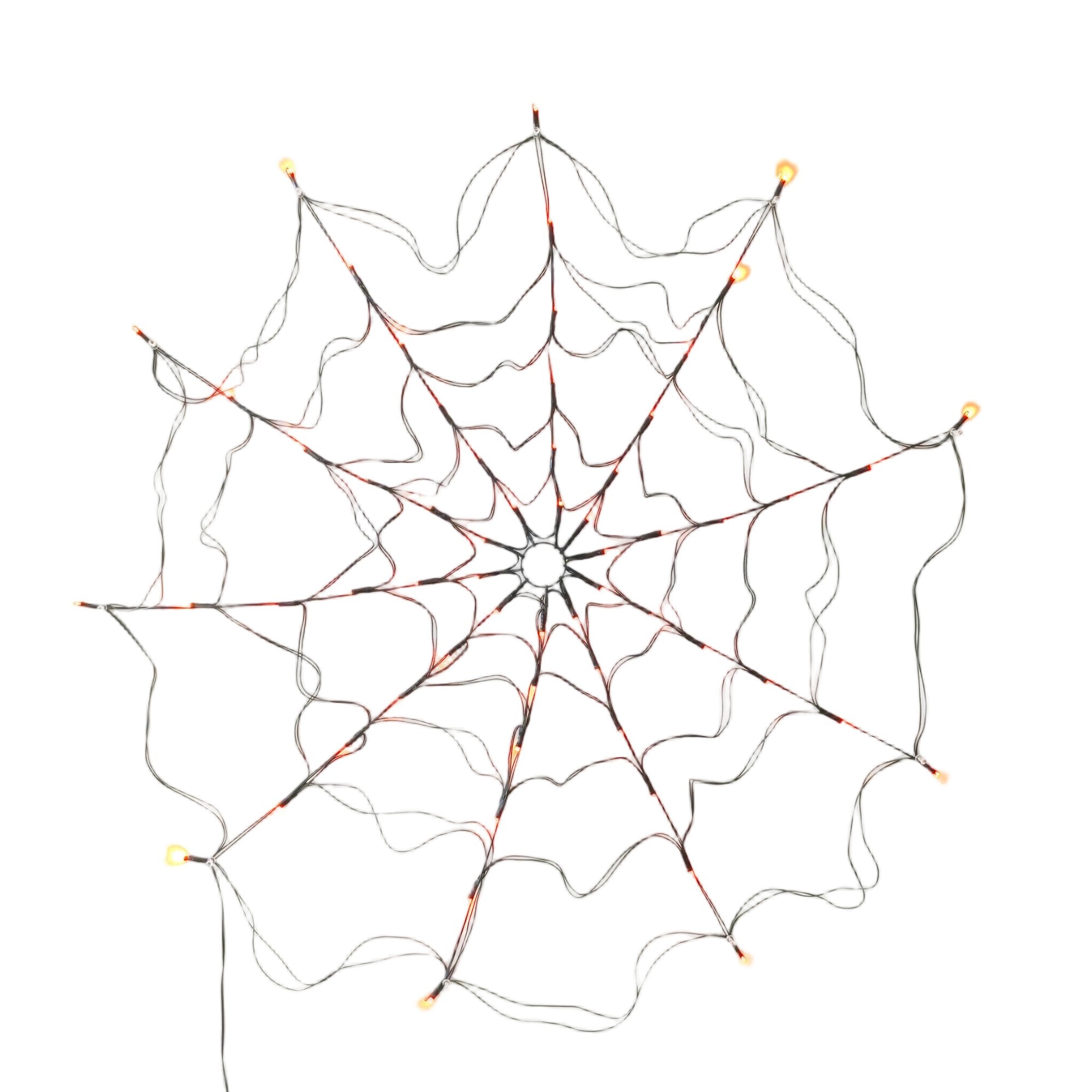 Guirlande LED toile d'araignée Halloween 100x100 cm
