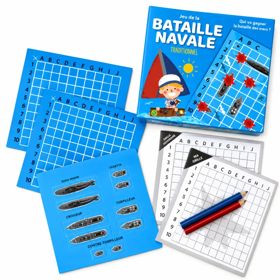 Shop-Story Loisirs bataille navale voyage 15x14cm 2 joueurs