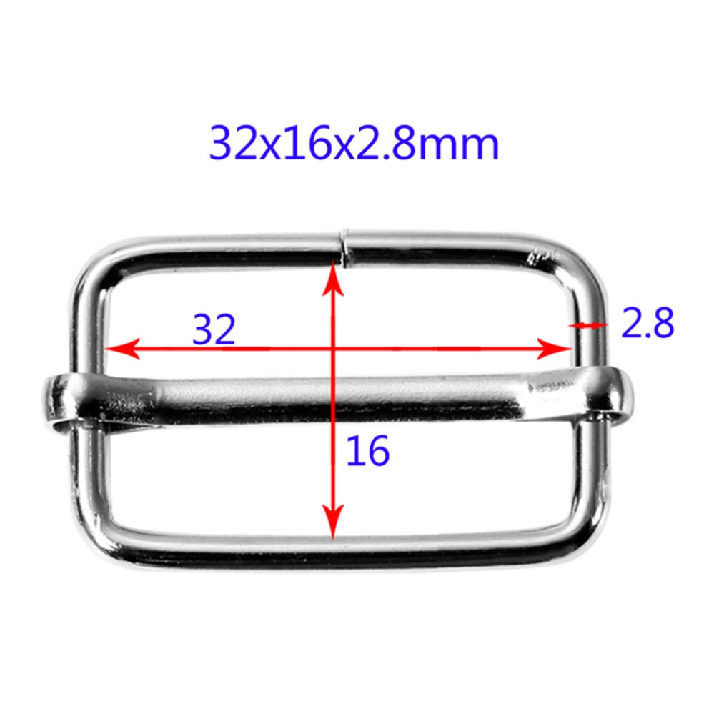 Milisten boucles coulissantes cuivre 32mm lot de 20