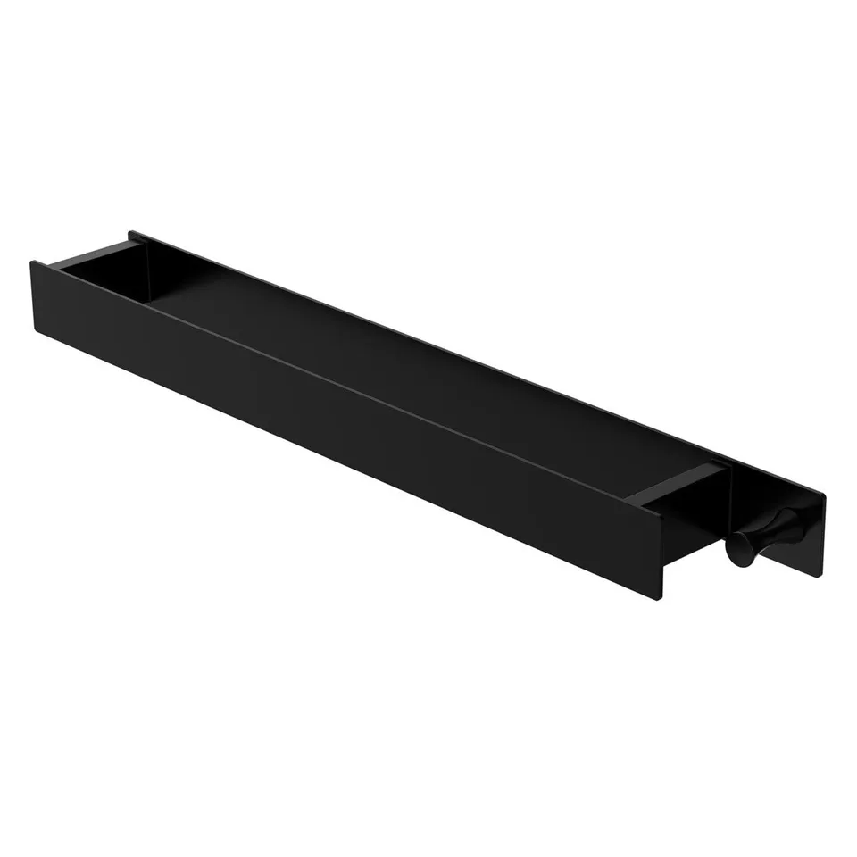 ECD Germany Sanitär Porte-serviettes 42 cm Argent Acier sans perçage